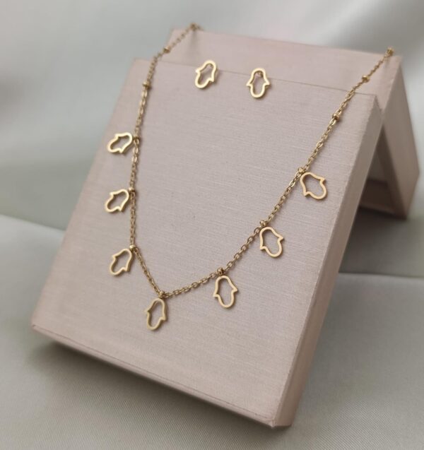 B Collier avec Boucles D'oreilles